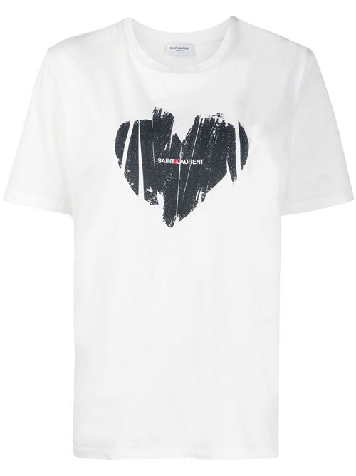 T-shirt con logo SAINT LAURENT | 615522YBSO29744